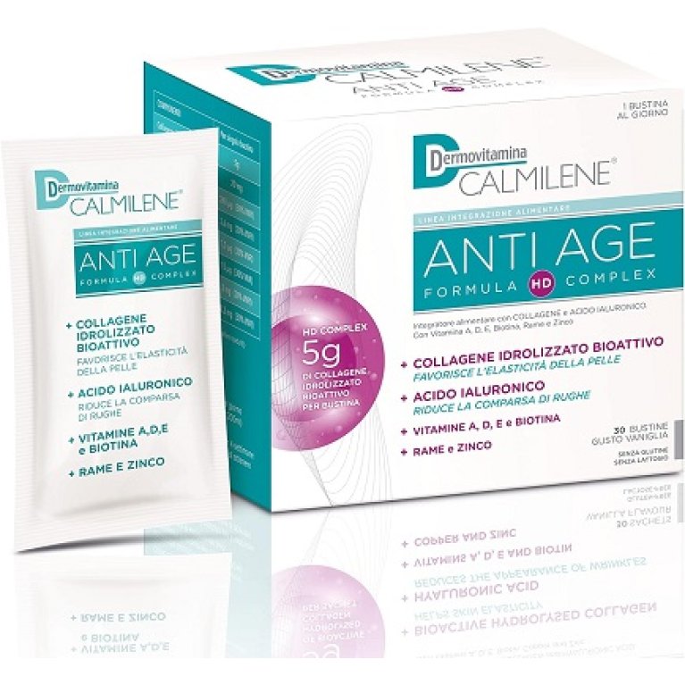 Dermovitamina Calmilene Anti Age - collagene e acido ialuronico - 30 bustine Dermovitamina Calmilene Anti Age - collagene e acido ialuronico - 30 bustine