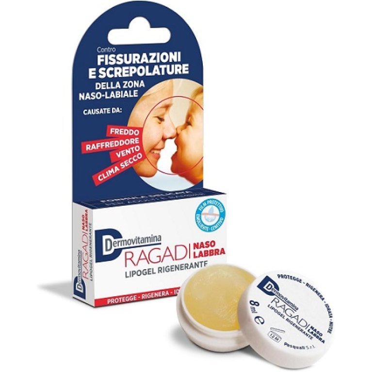Dermovitamina Ragadi Naso e labbra Lipogel - Vasetto per naso e labbra screpolati - 8 ml Dermovitamina Ragadi Naso e labbra Lipogel - Vasetto per naso e labbra screpolati - 8 ml