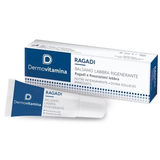 Dermovitamina Ragadi Labbra - balsamo rigenerante stick per labbra con tagli - 8 ml