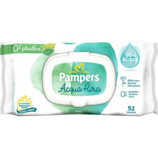 Salviettine Pampers Acqua Pura - 52 salviettine Salviettine Pampers Acqua Pura - 52 salviettine