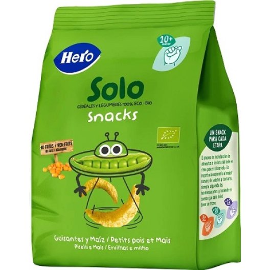 Hero Solo Snack Piselli e Mais Biologici - 40 grammi Hero Solo Snack Piselli e Mais Biologici - 40 grammi