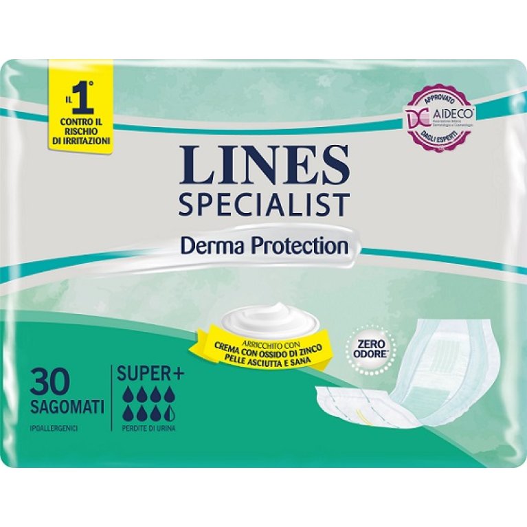 Lines Specialist Derma Protection Super+ pannoloni sagomati - 30 pezzi Lines Specialist Derma Protection Super+ pannoloni sagomati - 30 pezzi
