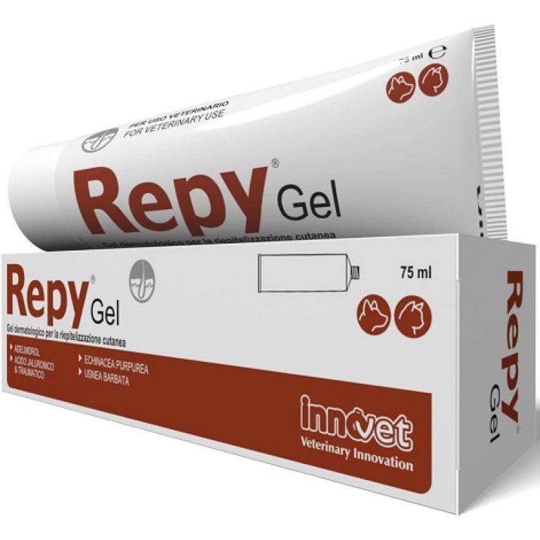 Repy Gel - 75 ml - per la riepitelizzazione cutanea di cani e gatti Repy Gel - 75 ml - per la riepitelizzazione cutanea di cani e gatti