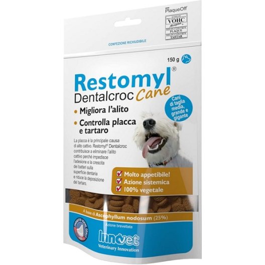 Restomyl dentalcroc cane - 150 grammi - per migliorare l'alito Restomyl dentalcroc cane - 150 grammi - per migliorare l'alito