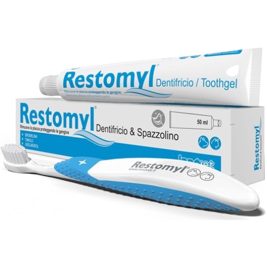 Restomyl Dentifricio e Spazzolino per cani e gatti