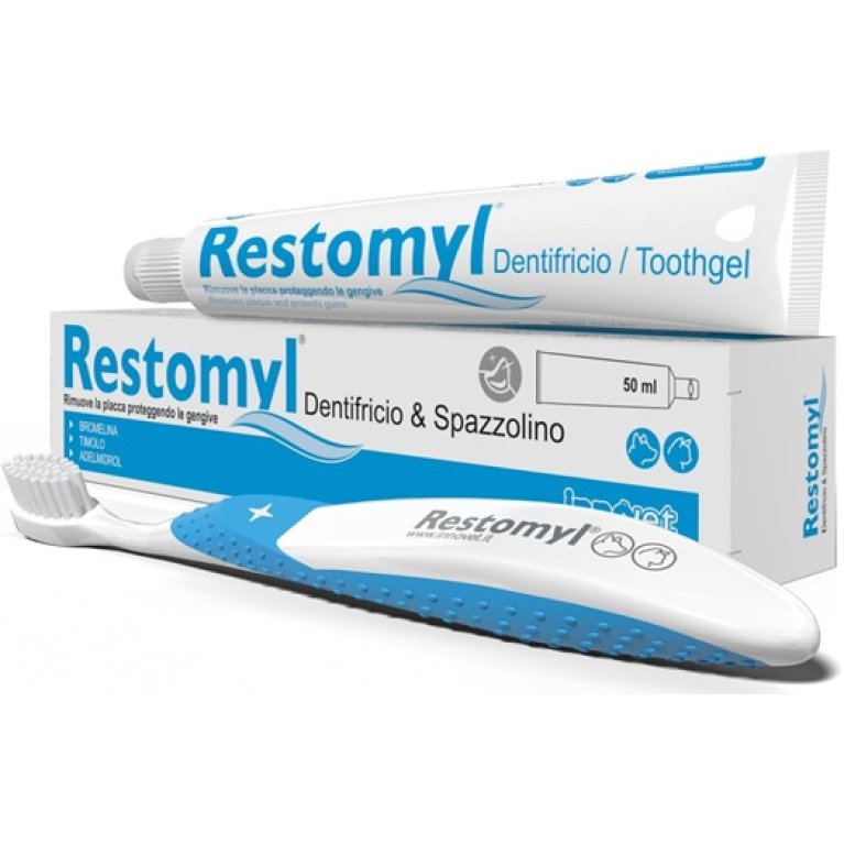 Restomyl Dentifricio e Spazzolino per cani e gatti Restomyl Dentifricio e Spazzolino per cani e gatti