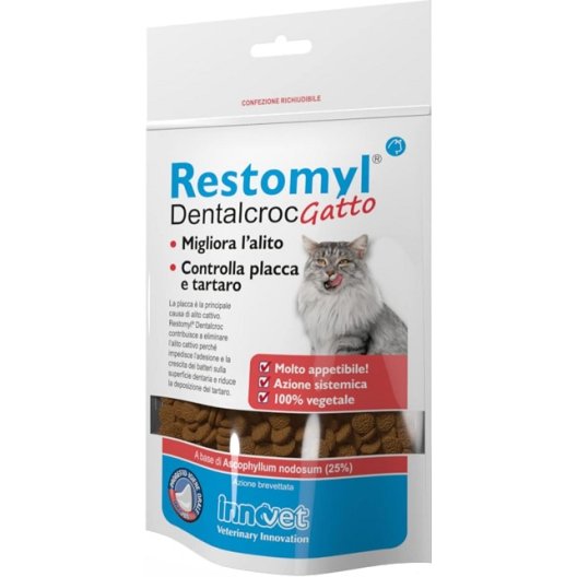 Restomyl Dentalcroc Gatto - 60 grammi - per migliorare l'alito