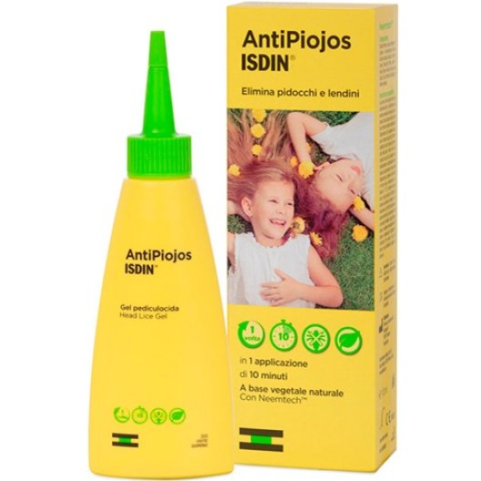 Isdin Antipiojos Gel Pediculicida - 100 ml - Trattamento Naturale Pidocchi e Lendini
