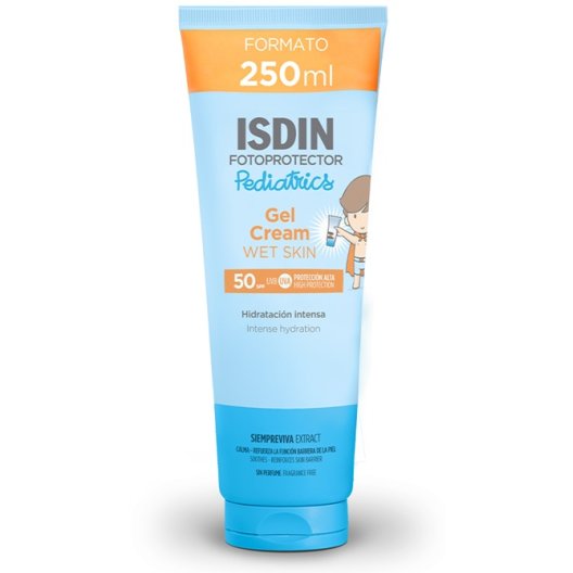 Isdin Fotoprotector Gel Cream Pediatrics SPF 50+ - 250ml - Wet Skin Bambini
