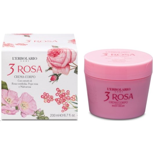 3 Rosa Crema corpo L'Erbolario - 200 ml 3 Rosa Crema corpo L'Erbolario - 200 ml