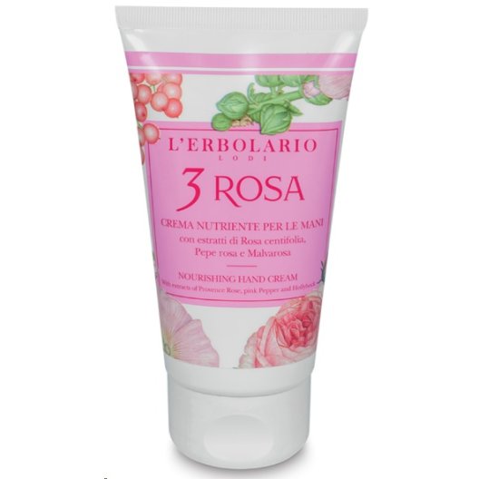 3 Rosa Crema nutriente per le mani L'Erbolario - 75 ml 3 Rosa Crema nutriente per le mani L'Erbolario - 75 ml
