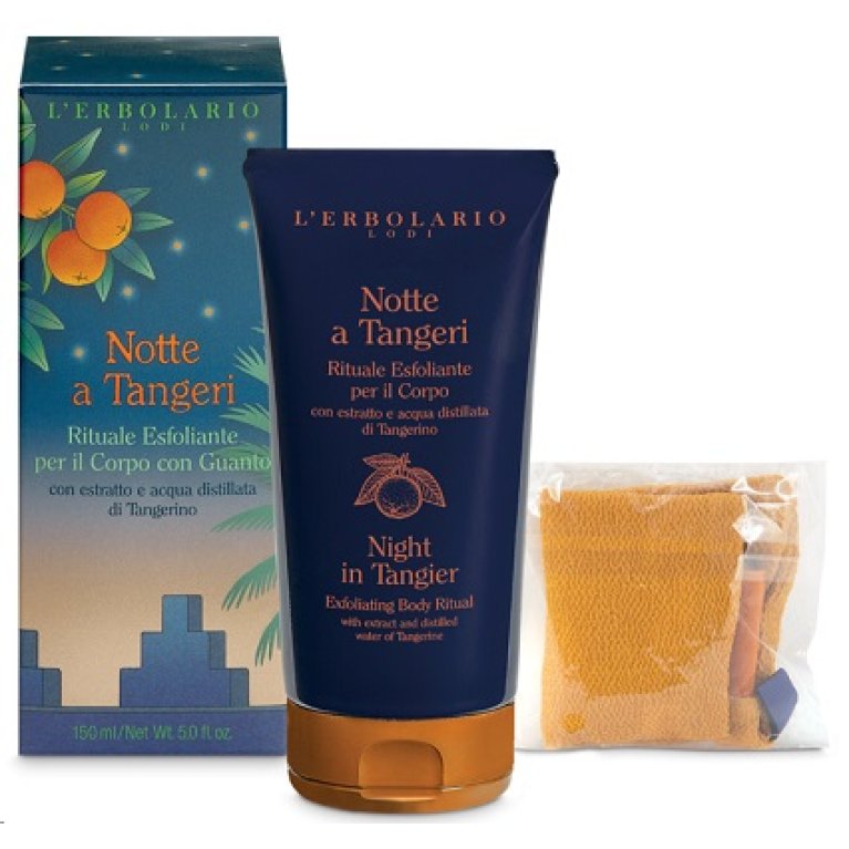 Notte a Tangeri Rituale esfoliante per il corpo 150 ml con guanto scrub Notte a Tangeri Rituale esfoliante per il corpo 150 ml con guanto scrub