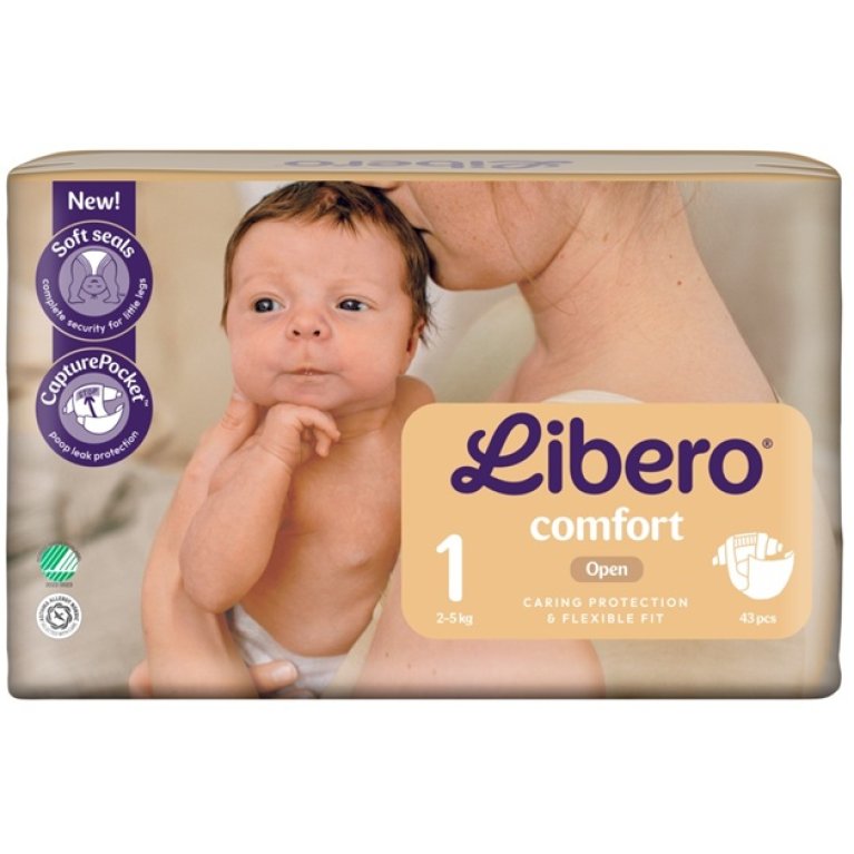 Libero Comfort Taglia 1 - da 2 a 5 kg - 24 pannolini Libero Comfort Taglia 1 - da 2 a 5 kg - 24 pannolini
