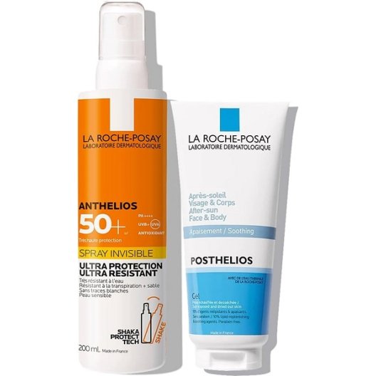 Anthelios protezione solare Spray invisibile SPF50+ da 200 ml + doposole Posthelios 100 ml in omaggio