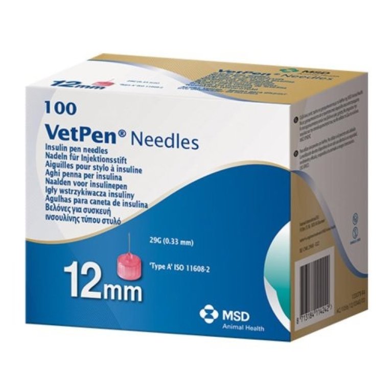 Vetpen Caninsulin aghi 12 mm 100 aghi 29 G Vetpen Caninsulin aghi 12 mm 100 aghi 29 G