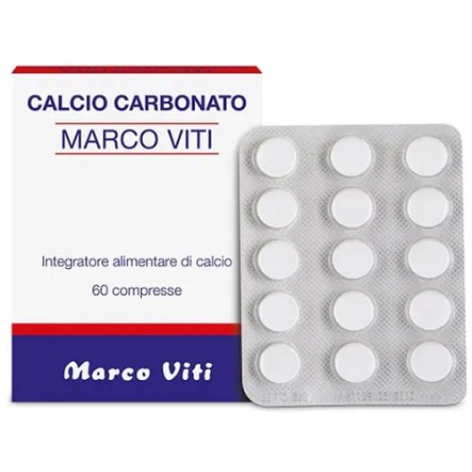 Calcio carbonato - 60 compresse - Marco Viti Calcio carbonato - 60 compresse - Marco Viti
