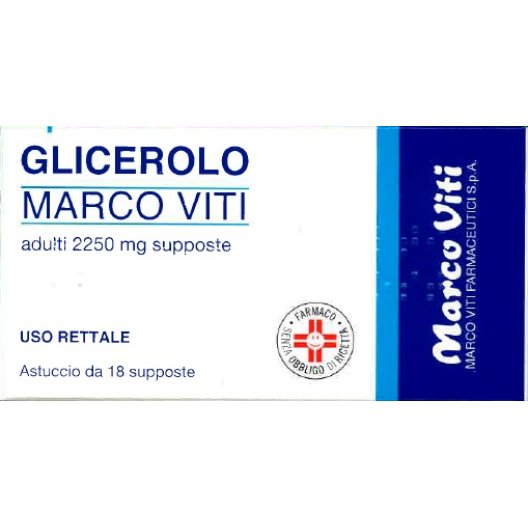 Supposte di Glicerolo per adulti - 18 supposte 2250 mg - Marco viti Supposte di Glicerolo per adulti - 18 supposte 2250 mg - Marco viti