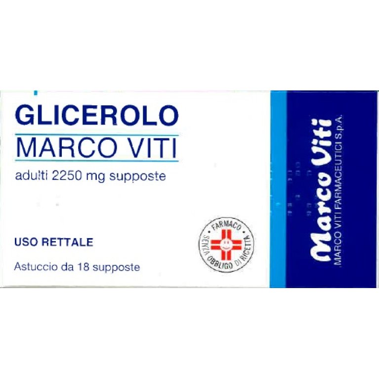 Supposte di Glicerolo per adulti - 18 supposte 2250 mg - Marco viti Supposte di Glicerolo per adulti - 18 supposte 2250 mg - Marco viti
