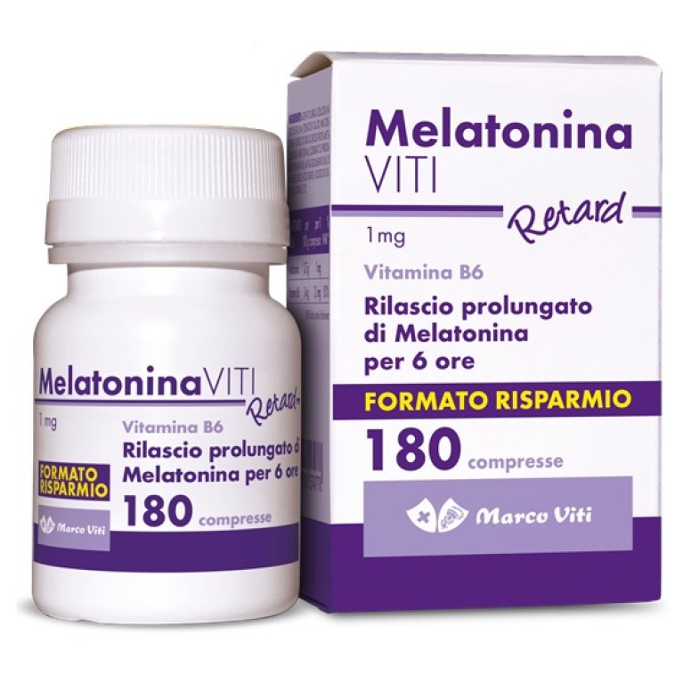 Melatonina Viti Retard - 180 compresse 1 mg - Formato Risparmio Melatonina Viti Retard - 180 compresse 1 mg - Formato Risparmio