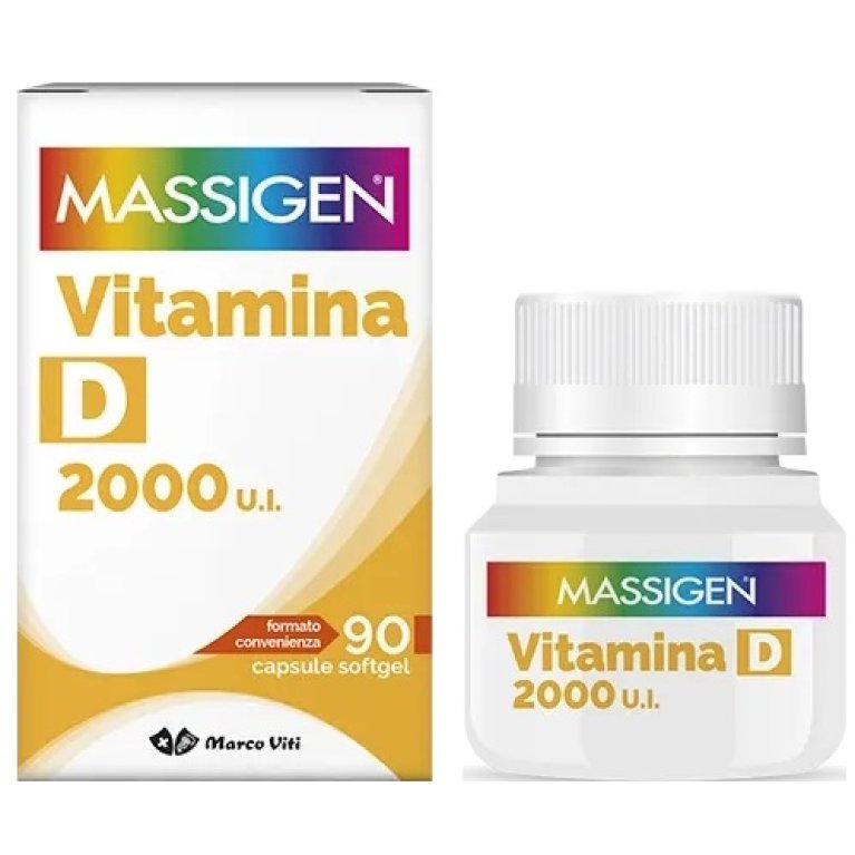 Massigen Vitamina D 2000 U.I. - 90 capsule molli Massigen Vitamina D 2000 U.I. - 90 capsule molli
