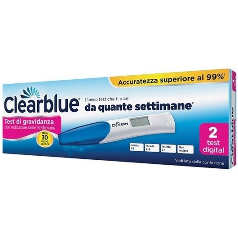 Clearblue test di gravidanza digitale con indicatore delle settimane - 2 test Clearblue test di gravidanza digitale con indicatore delle settimane - 2 test