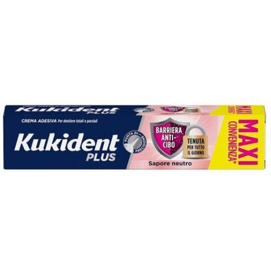 Kukident Plus Sigillo - Barriera anti-cibo sapore Neutro - Maxi formato 57 grammi