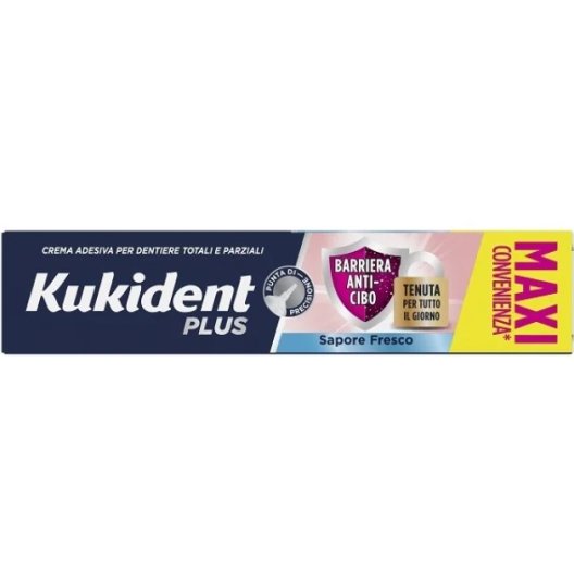 Kukident Plus Sigillo - Barriera anti-cibo sapore fresco - Maxi formato 57 grammi