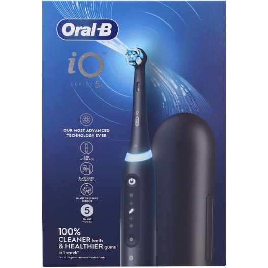 Oral B spazzolino elettrico iO 5 s + 1 testina - Nero Oral B spazzolino elettrico iO 5 s + 1 testina - Nero