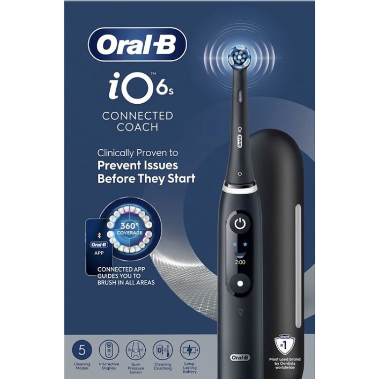 Oral B spazzolino elettrico iO 6 s + 2 testine - nero Oral B spazzolino elettrico iO 6 s + 2 testine - nero