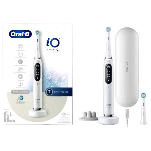 Oral B spazzolino elettrico iO 9 s + 2 testine - bianco Oral B spazzolino elettrico iO 9 s + 2 testine - bianco
