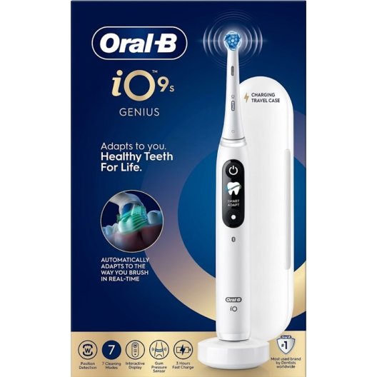 Oral B spazzolino elettrico iO 9 s + 2 testine - bianco Oral B spazzolino elettrico iO 9 s + 2 testine - bianco
