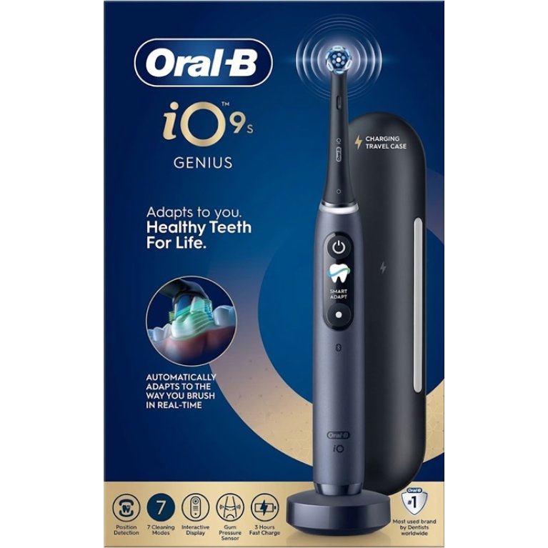 Oral B spazzolino elettrico iO 9 s + 2 testine - nero