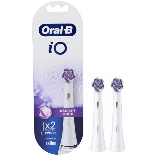 Oral B testine di ricambio iO Radiant White - 2 testine bianche Oral B testine di ricambio iO Radiant White - 2 testine bianche