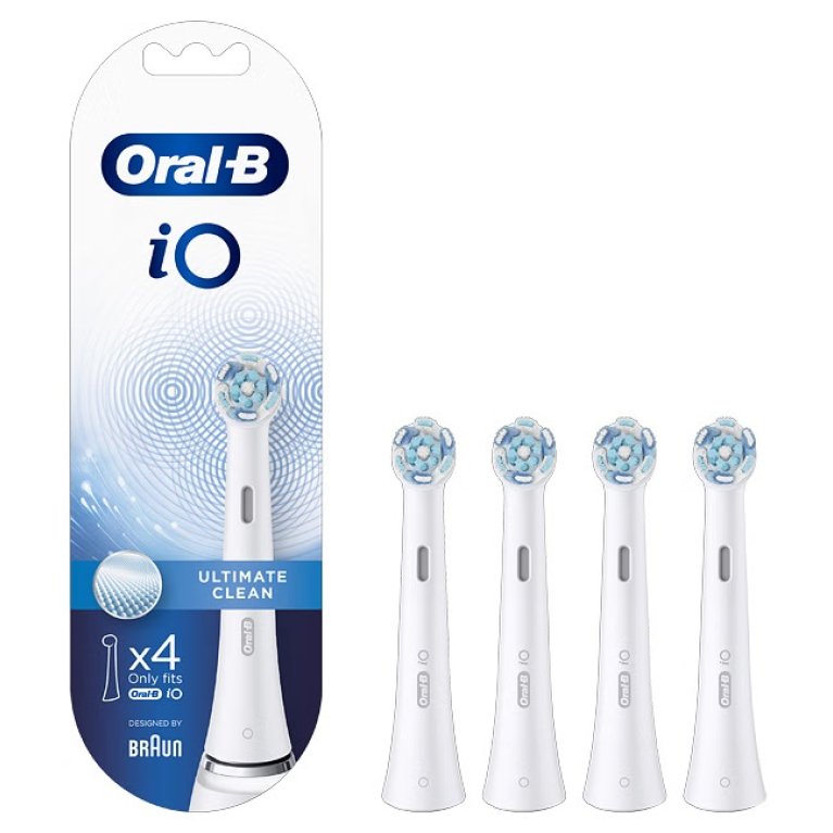 Oral B testine di ricambio iO Ultimate Clean - 4 testine bianche Oral B testine di ricambio iO Ultimate Clean - 4 testine bianche