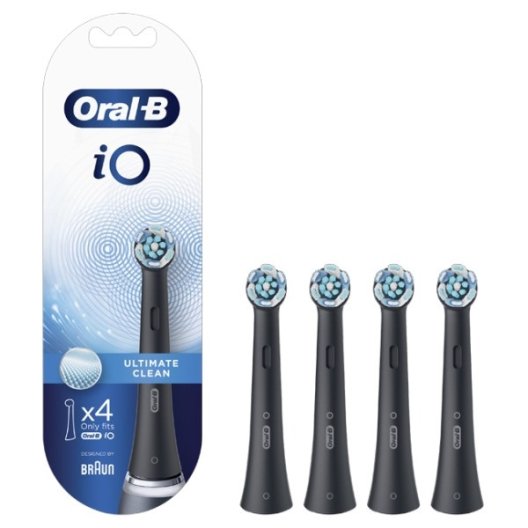 Oral B testine di ricambio iO Ultimate Clean - 4 testine nere Oral B testine di ricambio iO Ultimate Clean - 4 testine nere