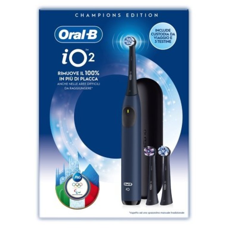 Oral B spazzolino elettrico iO 2 - Cortina Limited Edition - 3 testine e custodia da viaggio
