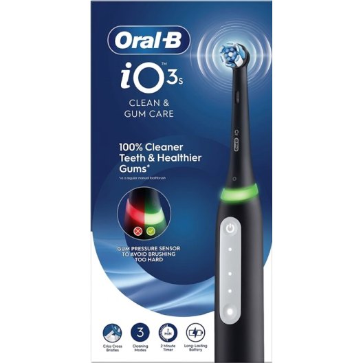 Oral B spazzolino elettrico iO 3 + 1 testina - nero Oral B spazzolino elettrico iO 3 + 1 testina - nero