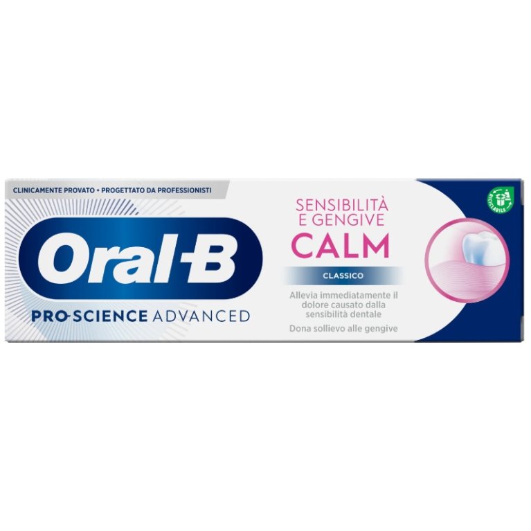 Oral B Pro-Science Advanced - dentifricio Sensibilità e Gengive Calm classico - 75 ml Oral B Pro-Science Advanced - dentifricio Sensibilità e Gengive Calm classico - 75 ml