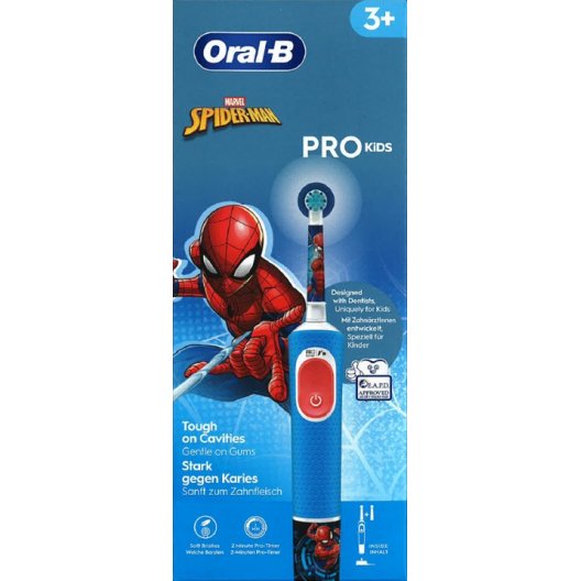 Oral B spazzolino elettrico Spiderman per bambini dai 3 anni + 2 testina di ricambio Oral B spazzolino elettrico Spiderman per bambini dai 3 anni + 2 testina di ricambio