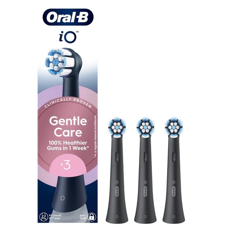 Oral B testine di ricambio iO Gentle Care - 3 testine nere Oral B testine di ricambio iO Gentle Care - 3 testine nere