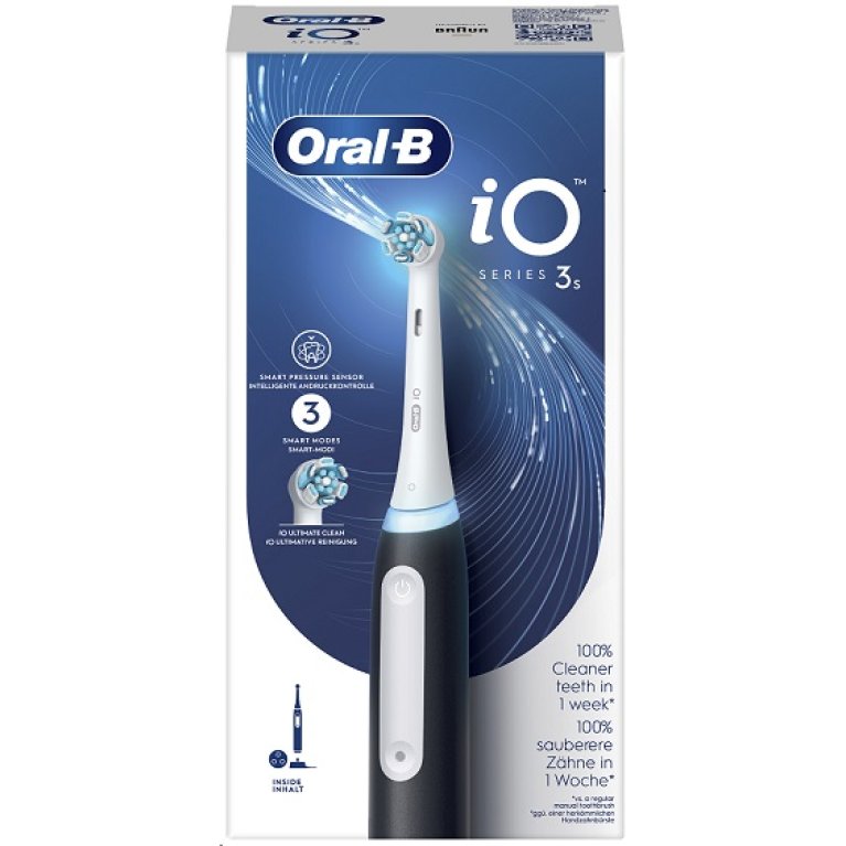 Oral B spazzolino elettrico iO 3 + 1 testina - nero Oral B spazzolino elettrico iO 3 + 1 testina - nero