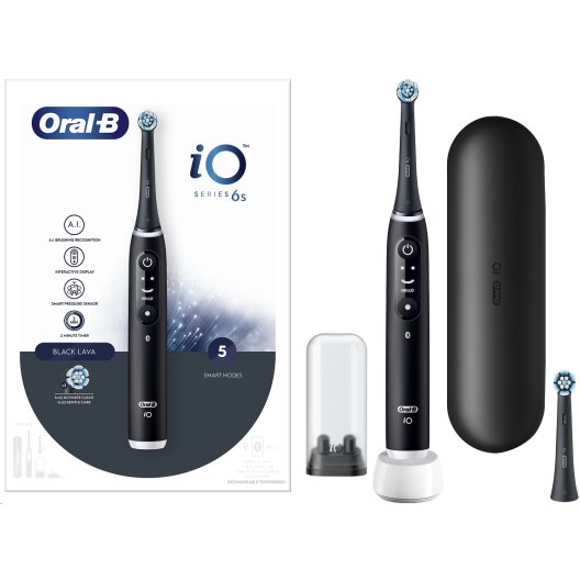 Oral B spazzolino elettrico iO 6 s + 2 testine - nero