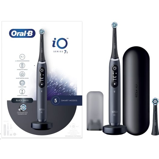 Oral B spazzolino elettrico iO 7 s + 2 testine - nero