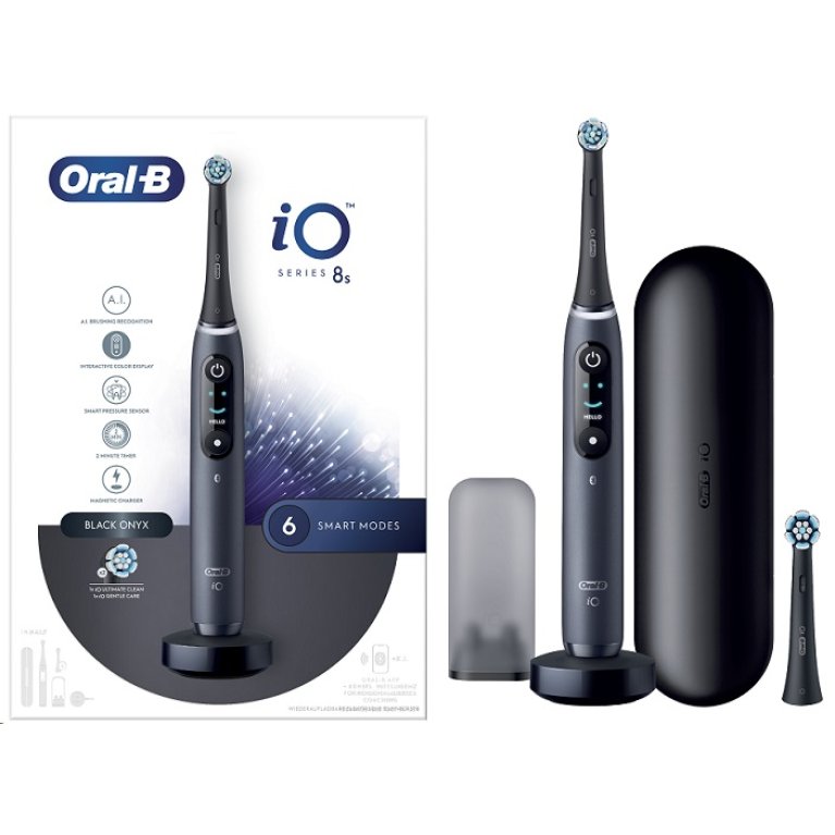 Oral B spazzolino elettrico iO 8 s + 2 testine - nero Oral B spazzolino elettrico iO 8 s + 2 testine - nero