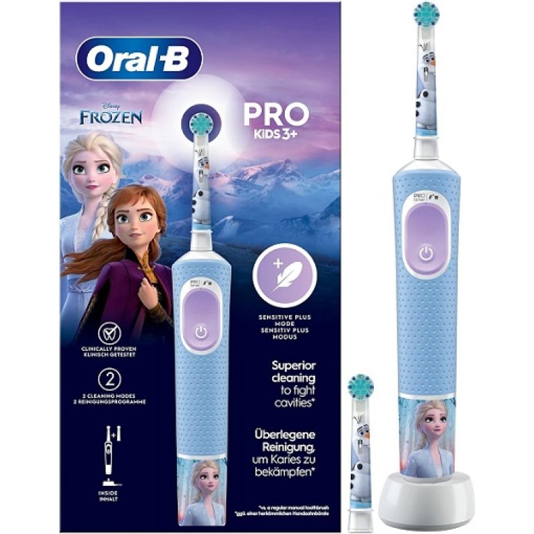Oral B spazzolino elettrico Frozen per bambini dai 3 anni + 1 testina di ricambio Oral B spazzolino elettrico Frozen per bambini dai 3 anni + 1 testina di ricambio