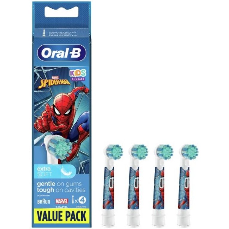 Oral B testina di ricambio per spazzolino elettrico Pro Kids 3+ Spiderman - 4 testine Oral B testina di ricambio per spazzolino elettrico Pro Kids 3+ Spiderman - 4 testine