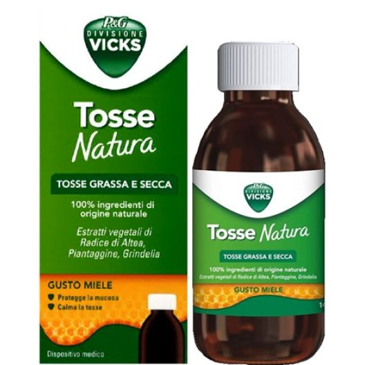 Vicks Tosse Natura sciroppo - tosse secca e grassa - 140 ml Vicks Tosse Natura sciroppo - tosse secca e grassa - 140 ml