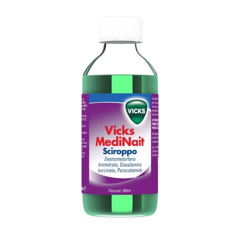 Vicks Medinait sciroppo - 180 ml - contro i sintomi influenzali Vicks Medinait sciroppo - 180 ml - contro i sintomi influenzali