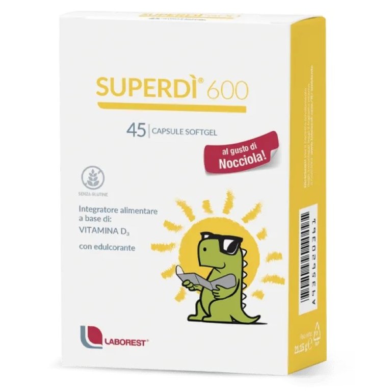 Superdì 600 Vitamina D3 45 Capsule Softgel - Integratore Ossa e Sistema Immunitario Superdì 600 Vitamina D3 45 Capsule Softgel - Integratore Ossa e Sistema Immunitario