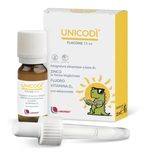 Unicodì Gocce 15 ml - Zinco Bisglicinato Fluoro e Vitamina D3 Unicodì Gocce 15 ml - Zinco Bisglicinato Fluoro e Vitamina D3